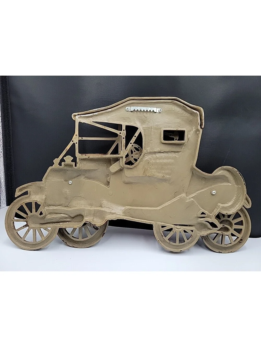 Vintage Burwood Products Company 3D Ford Model T Red Car Wall Decor Plaque 1977.